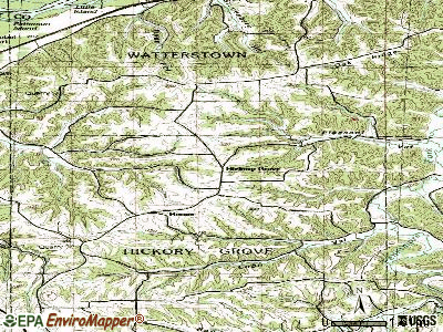 Hickory Grove topographic map