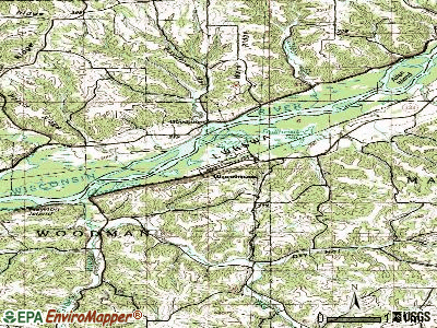 Woodman topographic map