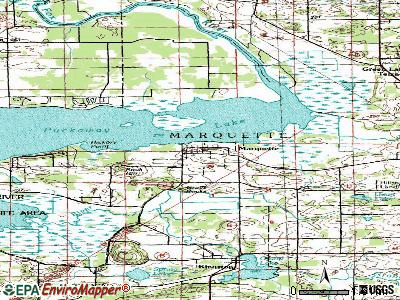 Marquette topographic map