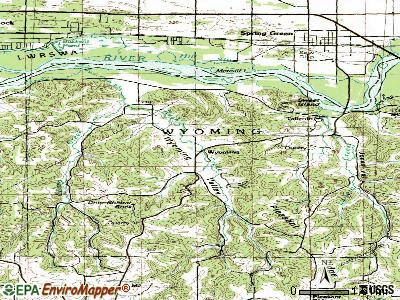 Wyoming topographic map