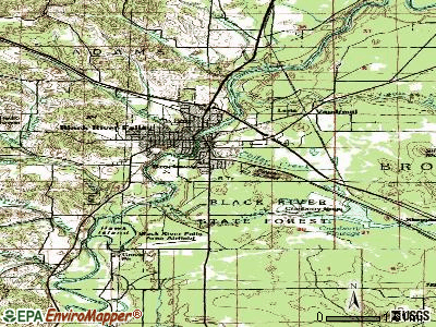 Brockway topographic map