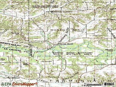 North Bend topographic map
