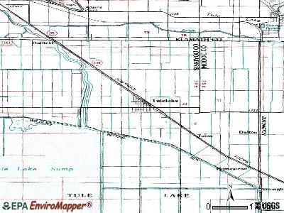 Tulelake topographic map