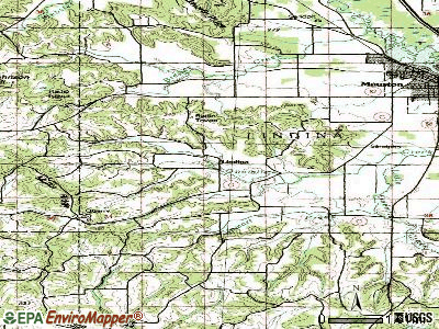 Lindina topographic map