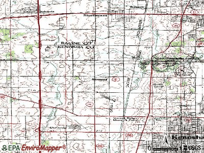 Somers topographic map