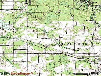 Red River topographic map