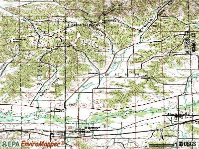 Burns topographic map
