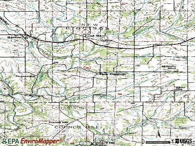 New Diggings topographic map