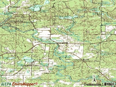Langlade topographic map