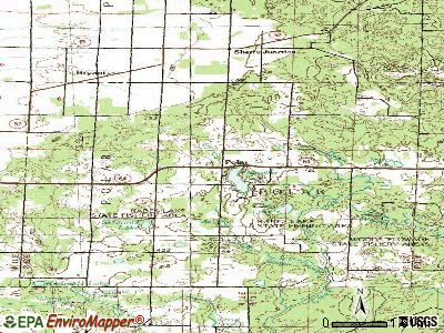 Polar topographic map