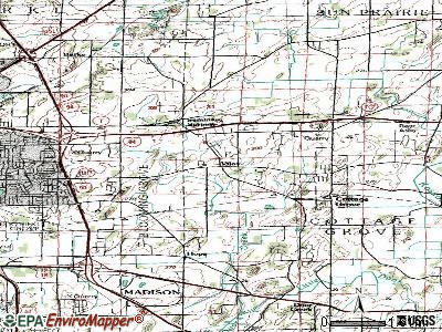 Vilas topographic map