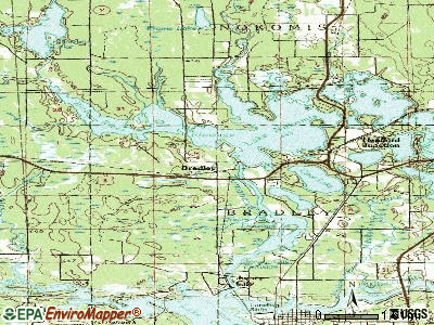 Bradley topographic map