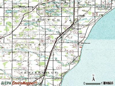 Newton topographic map