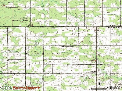 Hamburg topographic map