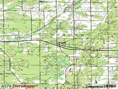 Ringle topographic map