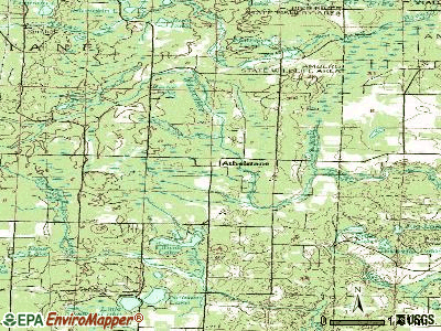 Athelstane topographic map