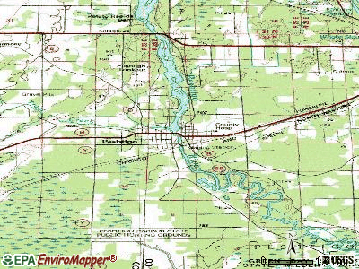 Peshtigo topographic map