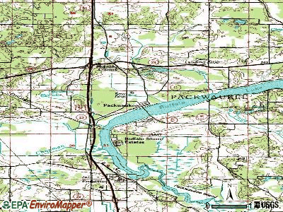Packwaukee topographic map