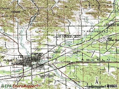 Angelo topographic map
