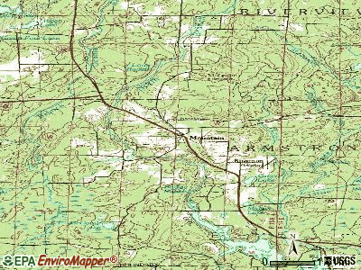 Mountain topographic map