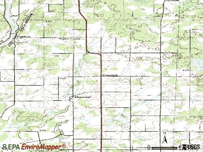 Crescent topographic map