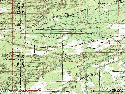 Dewey topographic map