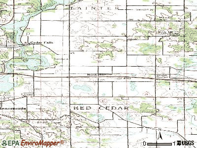 Rusk topographic map
