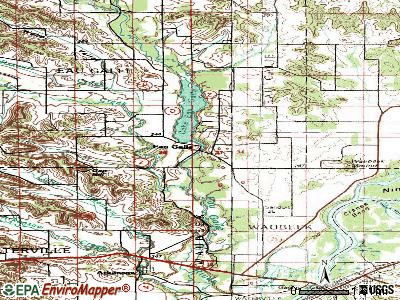 Eau Galle topographic map