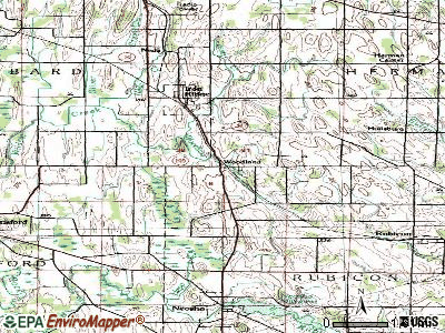 Woodland topographic map