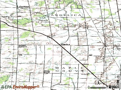 Angelica topographic map