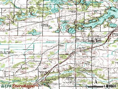Troy topographic map