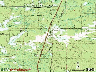 Minong topographic map