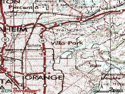 Villa Park topographic map