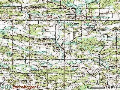 Scandinavia topographic map