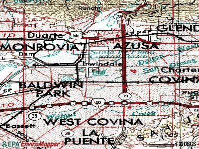 Vincent topographic map