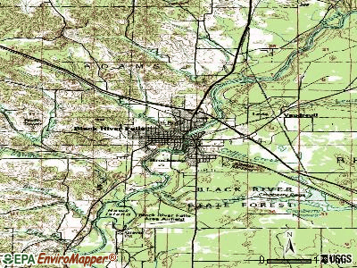 Black River Falls topographic map