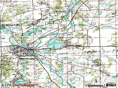 Browns Lake topographic map