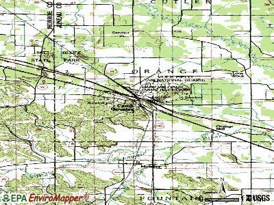 Camp Douglas topographic map