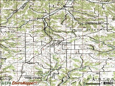 Cashton topographic map