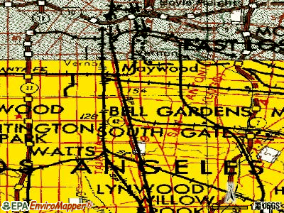 Walnut Park topographic map