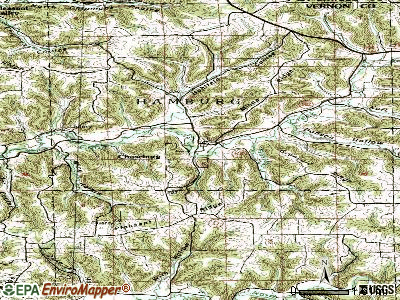 Chaseburg topographic map