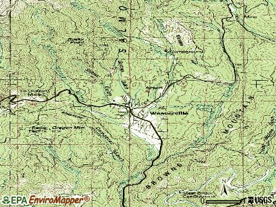 Weaverville topographic map