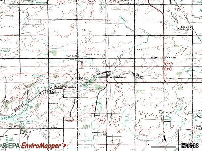 Fairwater topographic map