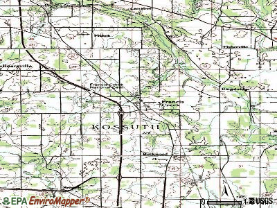 Francis Creek topographic map