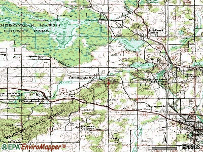 Glenbeulah topographic map