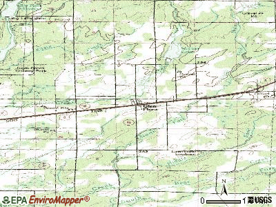 Glen Flora topographic map