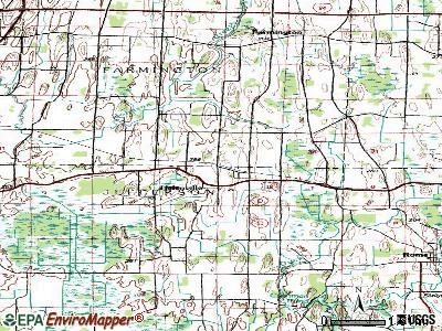 Helenville topographic map