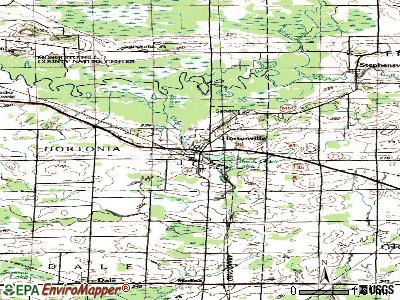 Hortonville topographic map