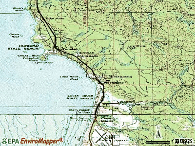 Westhaven-Moonstone topographic map