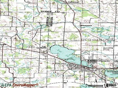 Lac La Belle topographic map